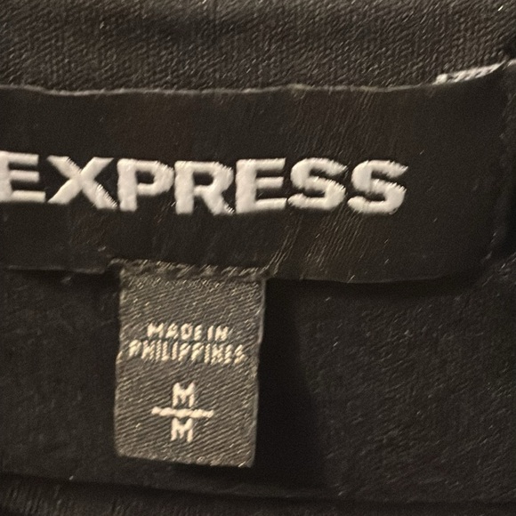 Express Black Ruched Pencil Skirt Mini - Picture 3 of 9